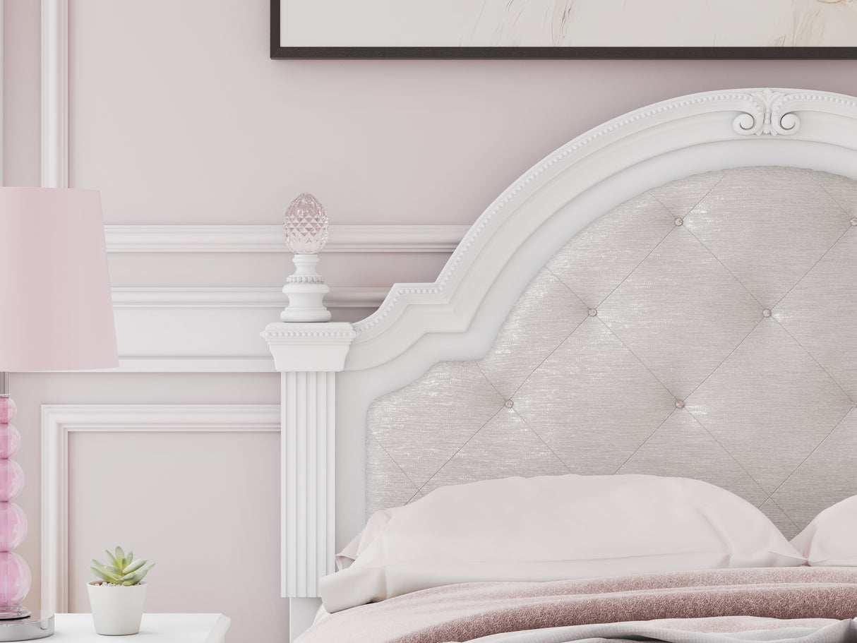 Kozlani White Full Upholstered Panel Storage Bed from Ashley Furniture - Luna Furniture