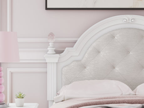 Kozlani White Full Upholstered Panel Storage Bed from Ashley Furniture - Luna Furniture