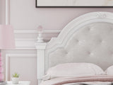 Kozlani White Full Upholstered Panel Bed with Storage from Ashley Furniture - Luna Furniture