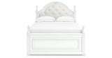 Kozlani White Full Upholstered Panel Storage Bed from Ashley Furniture - Luna Furniture