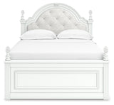 Kozlani White Full Upholstered Panel Bed with Storage from Ashley Furniture - Luna Furniture