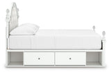 Kozlani White Full Upholstered Panel Bed with Storage from Ashley Furniture - Luna Furniture