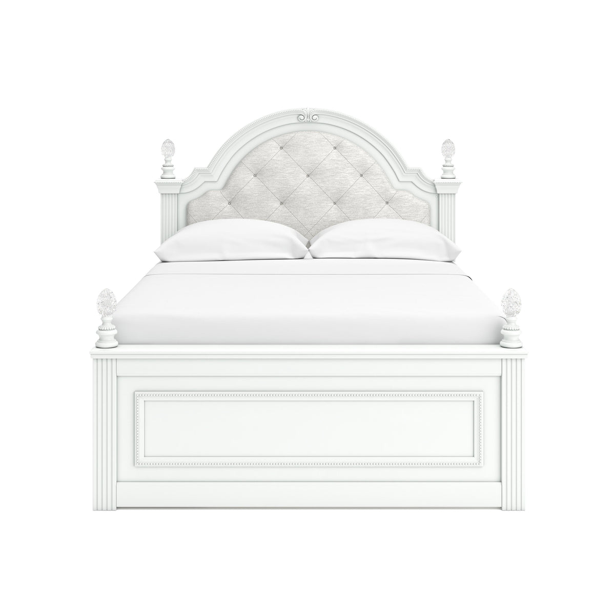 Kozlani White Full Upholstered Panel Bed with Storage from Ashley - Luna Furniture
