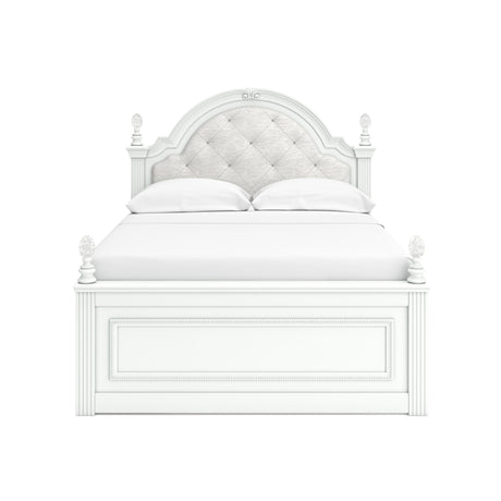 Kozlani White Full Upholstered Panel Bed with Storage from Ashley - Luna Furniture