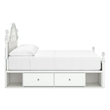 Kozlani White Full Upholstered Panel Bed with Storage from Ashley - Luna Furniture