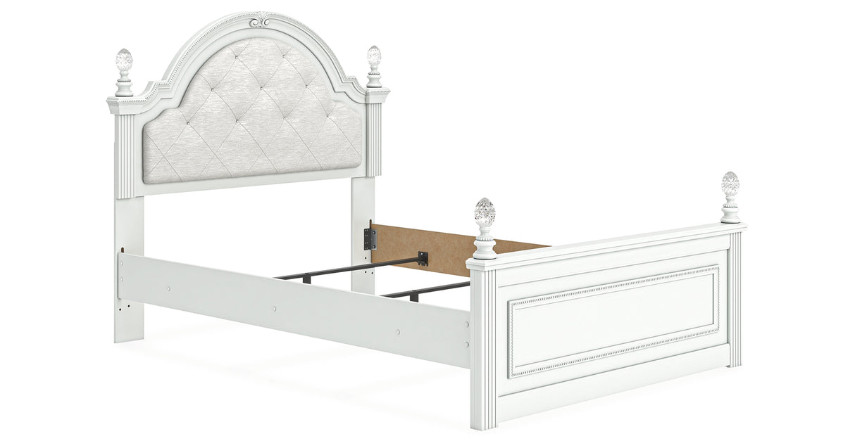 Kozlani White Full Upholstered Panel Bed from Ashley Furniture - Luna Furniture
