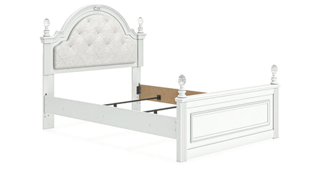 Kozlani White Full Upholstered Panel Bed from Ashley Furniture - Luna Furniture