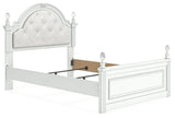 Kozlani Full Upholstered Panel Bed, Dresser and Mirror from Ashley Furniture - Luna Furniture