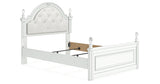 Kozlani Full Upholstered Panel Bed with Dresser in White from Ashley Furniture - Luna Furniture
