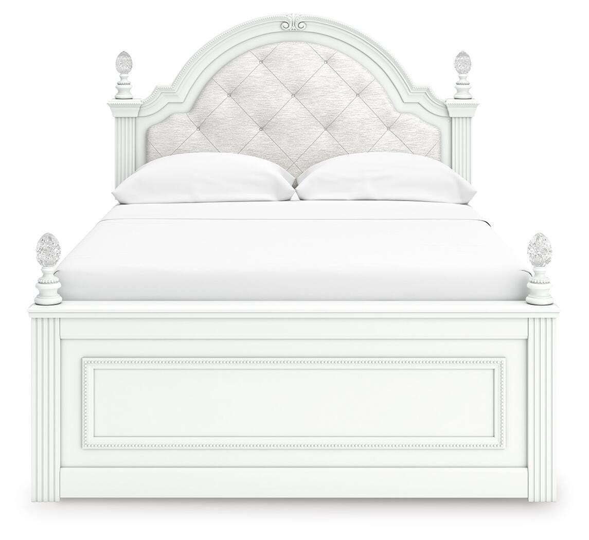 Kozlani Full Upholstered Panel Bed, Dresser and Mirror from Ashley Furniture - Luna Furniture
