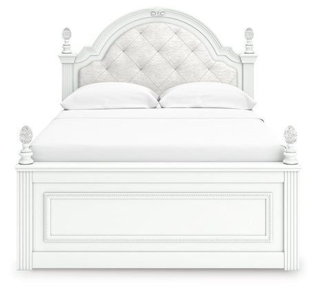 Kozlani Full Upholstered Panel Bed, Dresser and Mirror from Ashley Furniture - Luna Furniture