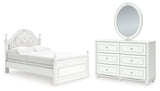 Kozlani Full Upholstered Panel Bed, Dresser and Mirror from Ashley Furniture - Luna Furniture