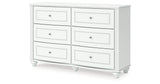 Kozlani Twin Upholstered Panel Storage Bed with Dresser in White from Ashley - Luna Furniture