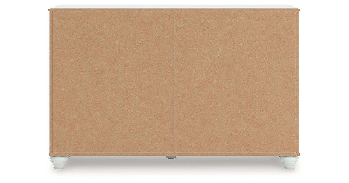 Kozlani Twin Upholstered Panel Storage Bed with Dresser and Chest in White from Ashley - Luna Furniture
