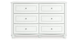 Kozlani Twin Upholstered Panel Storage Bed with Dresser in White from Ashley - Luna Furniture
