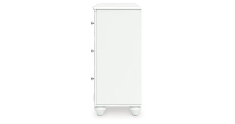 Kozlani Twin Upholstered Panel Storage Bed with Dresser and Nightstand in White from Ashley - Luna Furniture