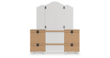 Kozlani White Vanity with Mirror from Ashley Furniture - Luna Furniture