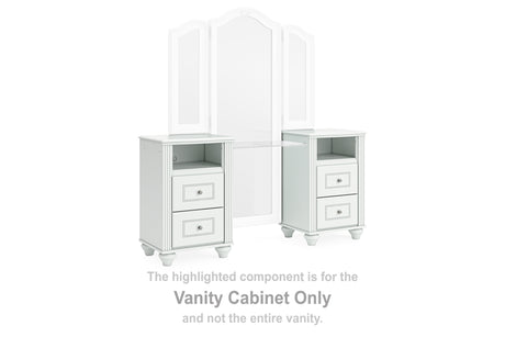 Kozlani White Vanity Cabinet from Ashley - Luna Furniture