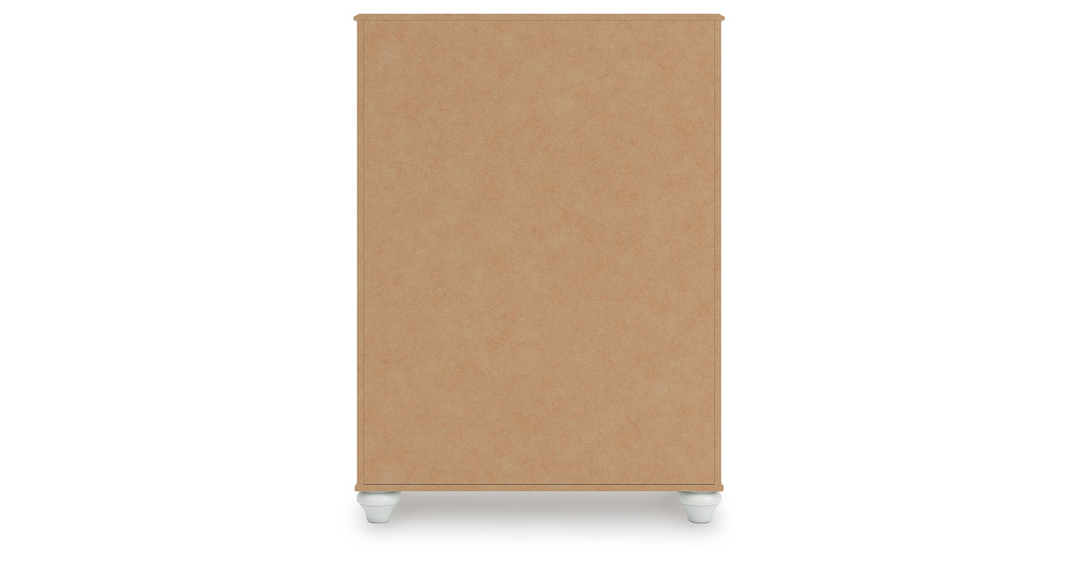 Kozlani Twin Upholstered Panel Storage Bed with Dresser and Chest in White from Ashley - Luna Furniture