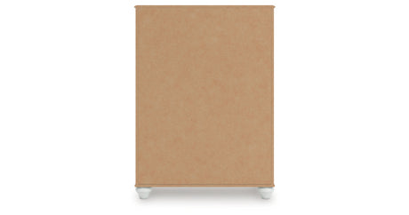 Kozlani Full Upholstered Panel Storage Bed with Dresser and Chest in White from Ashley - Luna Furniture
