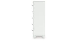 Kozlani Twin Upholstered Panel Bed with Dresser and Chest in White from Ashley Furniture - Luna Furniture