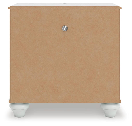 Kozlani Twin Upholstered Panel Storage Bed with Dresser and Nightstand in White from Ashley - Luna Furniture