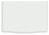 Kozlani Twin Upholstered Panel Storage Bed with Mirrored Dresser and Nightstand in White from Ashley - Luna Furniture