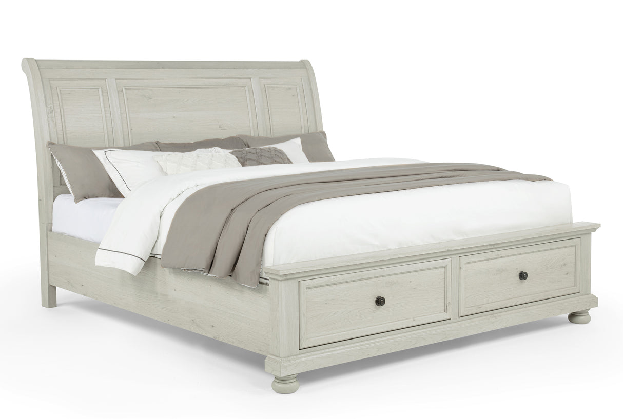 Claribelle White Storage Sleigh Bedroom Set from Crown Mark - Luna Furniture