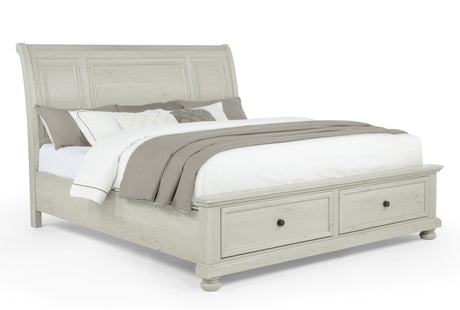 Claribelle White King Storage Sleigh Bed from Crown Mark - Luna Furniture
