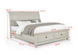 Claribelle White Storage Sleigh Bedroom Set from Crown Mark - Luna Furniture