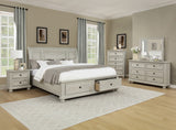 Claribelle White Storage Sleigh Bedroom Set from Crown Mark - Luna Furniture