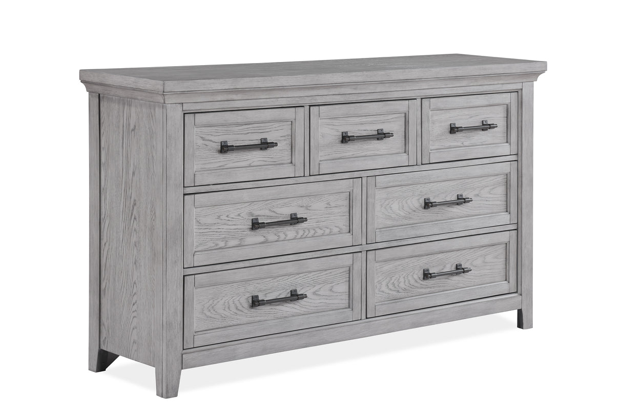 Beckett Rustic Gray Footboard Bench Panel Bedroom Set from Crown Mark - Luna Furniture