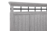 Beckett Rustic Gray Queen Footboard Bench Panel Bed