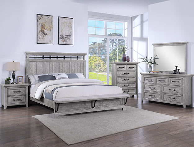 rustic grey dresser Crown Mark Beckett Rustic Gray Dresser