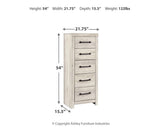 Cambeck Whitewash Narrow Chest of Drawers from Ashley Furniture - Luna Furniture