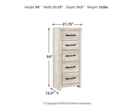Cambeck Whitewash Narrow Chest of Drawers from Ashley Furniture - Luna Furniture