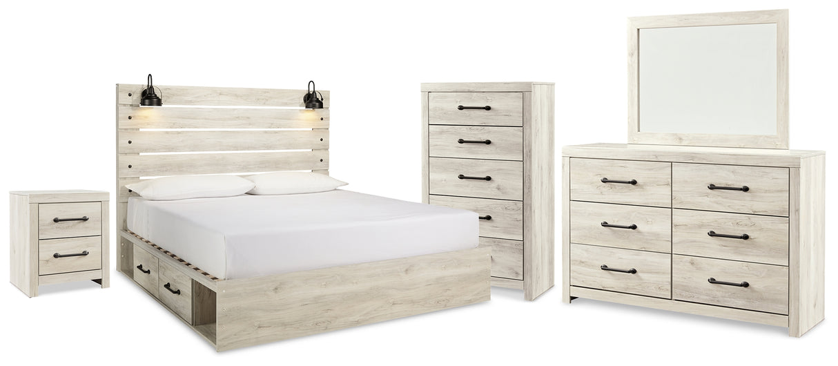 Cambeck Whitewash Storage Platform Bedroom Set with 2 Drawers from Ashley - Luna Furniture
