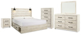 Cambeck Whitewash Storage Platform Bedroom Set with 2 Drawers from Ashley - Luna Furniture