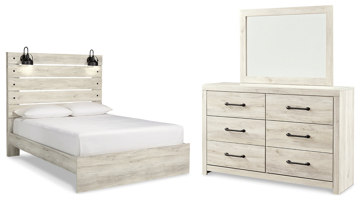 Cambeck Whitewash Cambeck Wispy White Twin Panel Bed, Dresser and MirrorQueen Panel Bed, Dresser and Mirror from Ashley Furniture - Luna Furniture