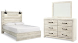 Cambeck Whitewash Cambeck Wispy White Twin Panel Bed, Dresser and MirrorQueen Panel Bed, Dresser and Mirror from Ashley Furniture - Luna Furniture