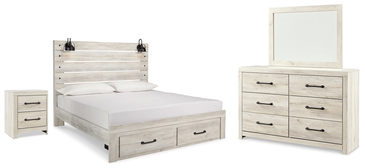 Cambeck Whitewash Storage Panel Bedroom Set from Ashley - Luna Furniture