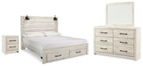 Cambeck Whitewash Storage Panel Bedroom Set from Ashley - Luna Furniture