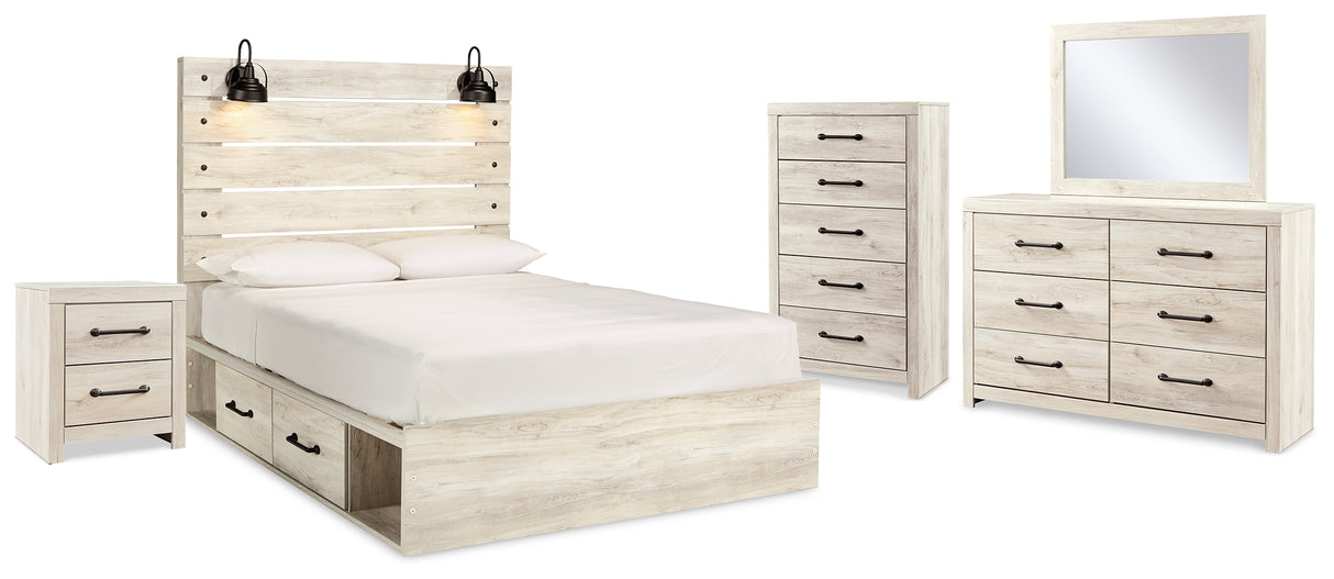 Cambeck Whitewash Storage Platform Bedroom Set with 2 Drawers from Ashley - Luna Furniture