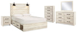 Cambeck Whitewash Storage Platform Bedroom Set with 2 Drawers from Ashley - Luna Furniture