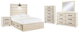 Cambeck Whitewash Full Panel Bed, Dresser, Chest and Nightstand from Ashley - Luna Furniture