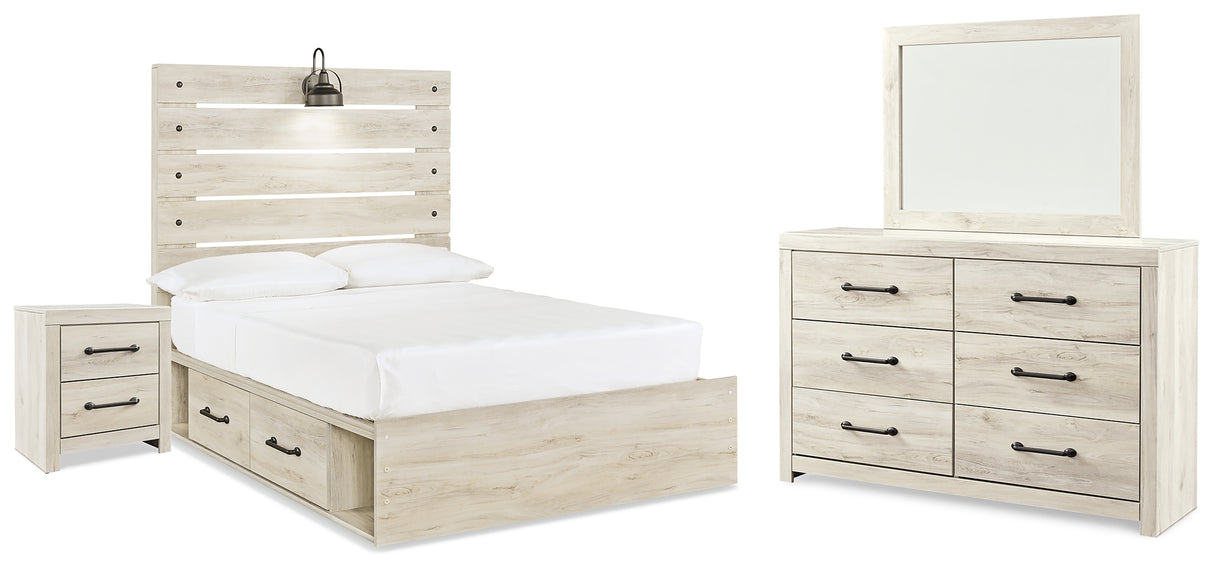 Cambeck Whitewash Storage Youth Platform Bedroom Set with 2 Drawers from Ashley - Luna Furniture