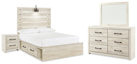 Cambeck Whitewash Storage Youth Platform Bedroom Set with 2 Drawers from Ashley Furniture - Luna Furniture