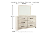 Cambeck Whitewash Dresser and Mirror from Ashley - Luna Furniture