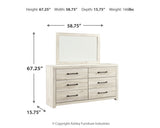 Cambeck Whitewash Queen Panel Storage Bed, Dresser, Mirror, 2 Chests and 2 Nightstands from Ashley - Luna Furniture