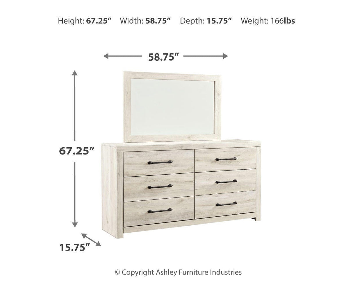 Cambeck Whitewash Queen Panel Headboard, Dresser, Mirror and Nightstand from Ashley Furniture - Luna Furniture